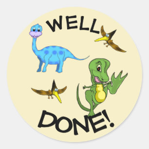 Dinosaurs Classic Round Sticker