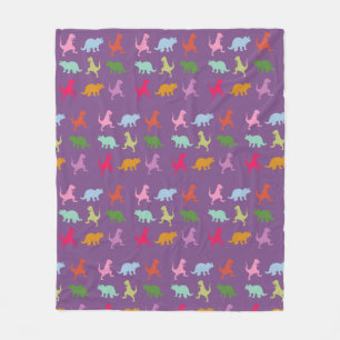 Dinosaurs Colorful Fllece Blanket