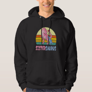 Dinosaurs Dancing Together Happy To Me Brother Sis Hoodie