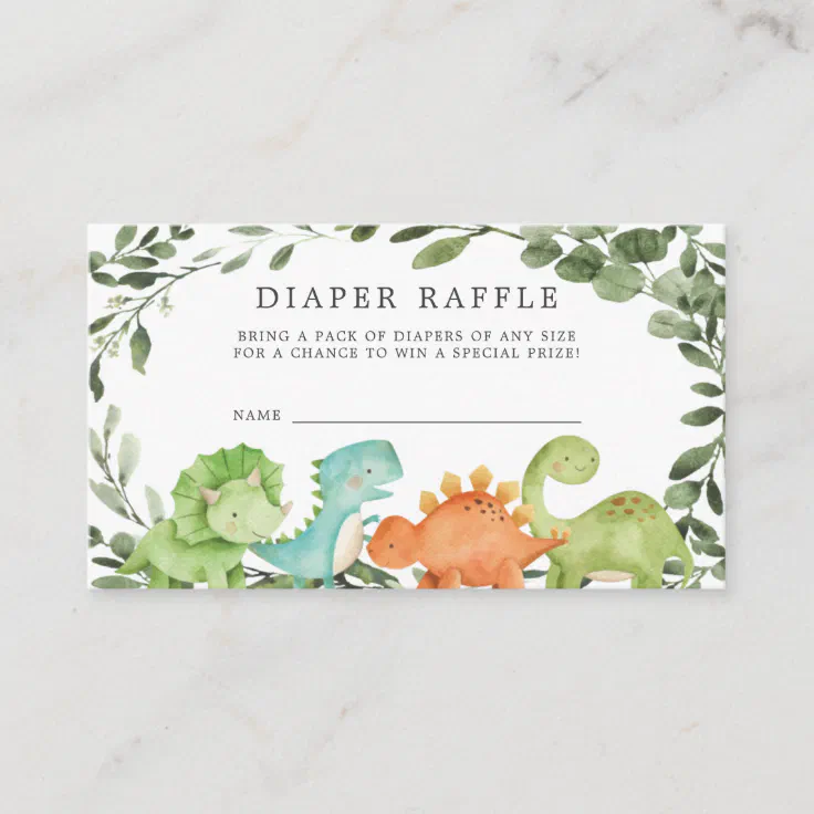 dinosaur diaper raffle