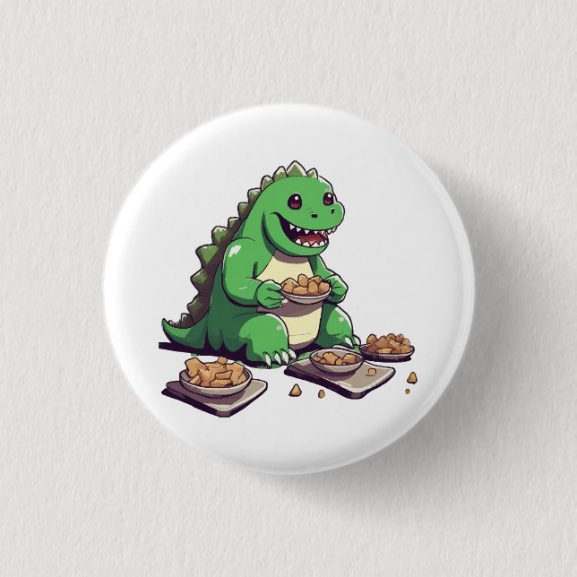 Dinosaurs diet tomorrow button (Front)