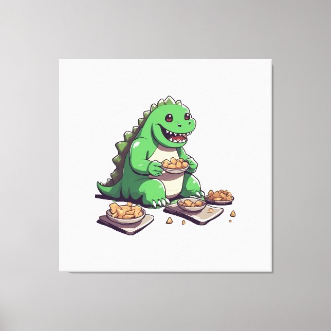 Dinosaurs diet tomorrow canvas print (Front)