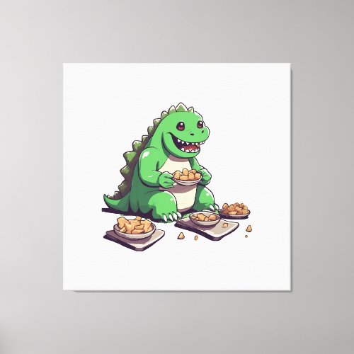 Dinosaurs diet tomorrow canvas print