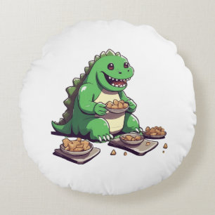 Dinosaurs diet tomorrow round pillow