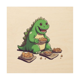 Dinosaurs diet tomorrow wood wall art
