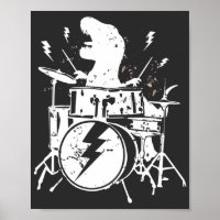 Dinosaurs Drums Music Playing T rex
