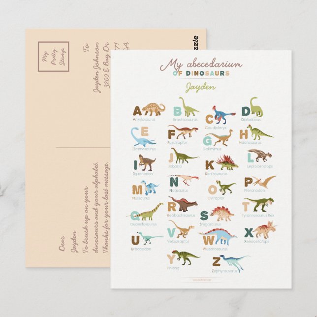 Dinosaurs (English) Postcard (Front/Back)