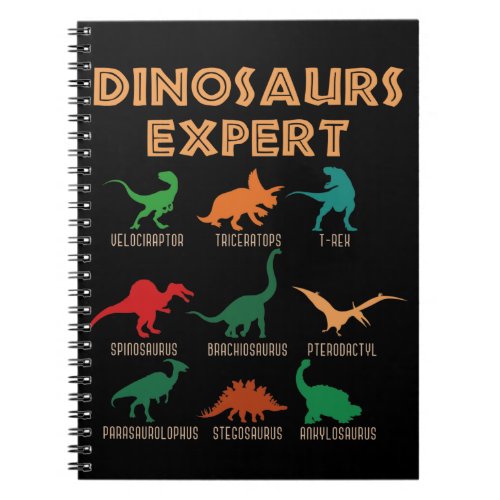 Dinosaurs Expert Boys Girls Dino T_rex Spinosaurus Notebook