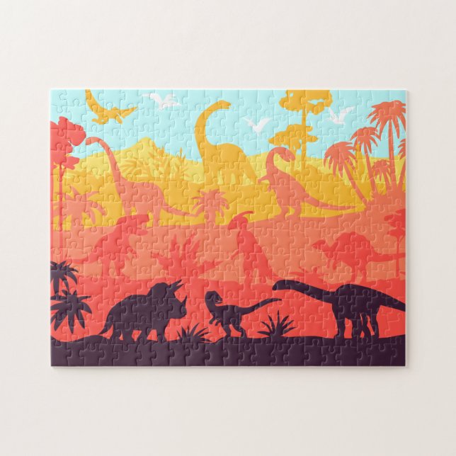 Dinosaurs Extinct Exotic Animals  Jigsaw Puzzle (Horizontal)