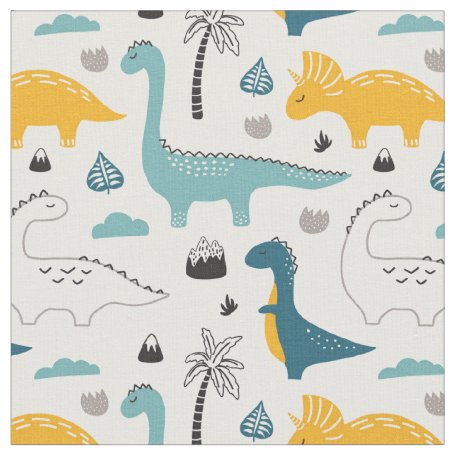 Baby Dinosaur Fabric | Zazzle