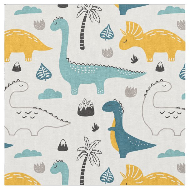 Baby Dinosaur Fabric | Zazzle