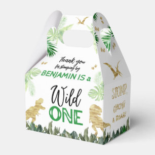 Dinosaurs First Birthday Party Wild One Favor Boxes