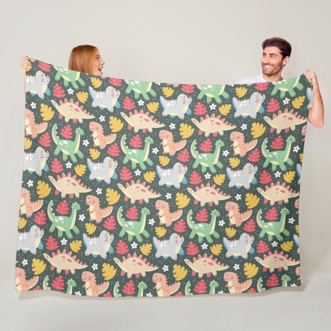 Dinosaurs! Fleece Blanket (In Situ)