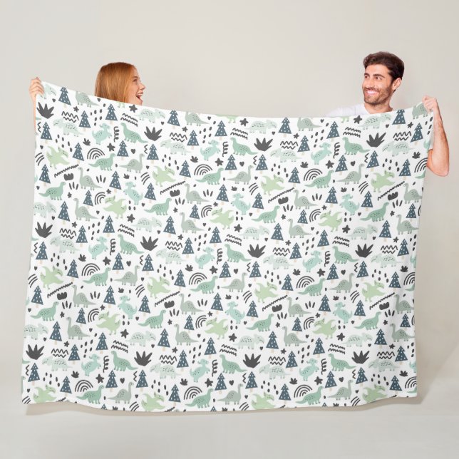 Dinosaurs! Fleece Blanket (In Situ)