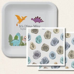 Dinosaurs Footprint Baby Shower Napkins