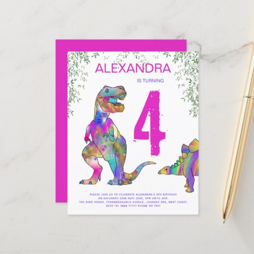 Dinosaurs for Girls Birthday Party Budget