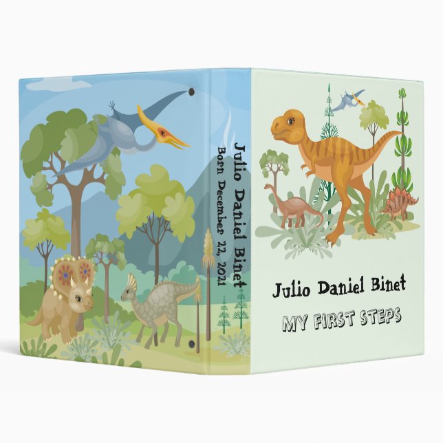 Dinosaurs for my baby Scrapbooking album 3 Ring Bi Binder (Background)
