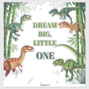 Dinosaurs Friends Framed In Jungle Scene Sticker