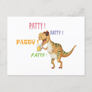 Dinosaurs Having A Party Holiday Postcard