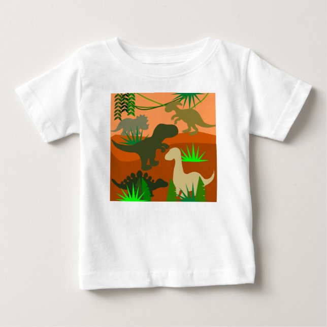 Dinosaurs in the Wild Baby T-Shirt (Front)