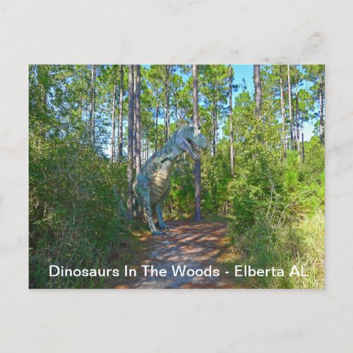 Dinosaurs In The Woods â Elberta AL Postcard