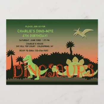 Dinosaurs Invitation by heartfeltclub at Zazzle