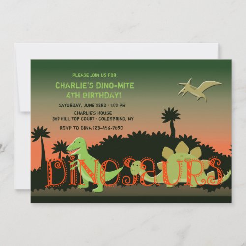 Dinosaurs Invitation