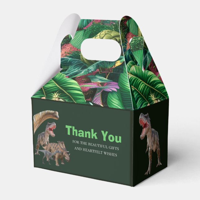 Dinosaurs Jurassic World  Favor Box (Back Side)