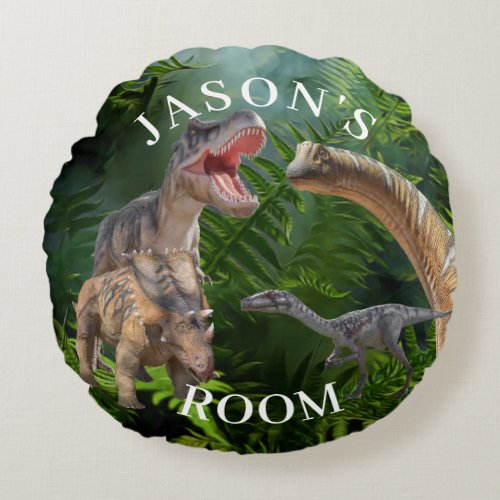Dinosaurs Jurassic World  Round Pillow