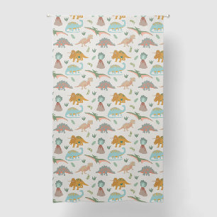 Dinosaurs Kids Hand Drawn Boho Dinosaur Bedroom Blackout Curtains