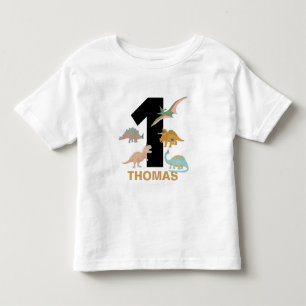 Dinosaurs Kids Hand Drawn Boho Dinosaur Birthday Toddler T-shirt