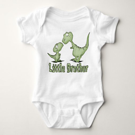 Dinosaurs Little Brother Baby Bodysuit | Zazzle