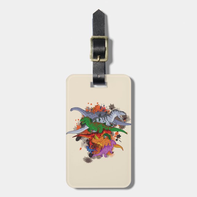 Dinosaurs Luggage Tag (Front Vertical)
