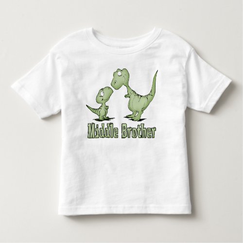 Dinosaurs Middle Brother Toddler T_shirt