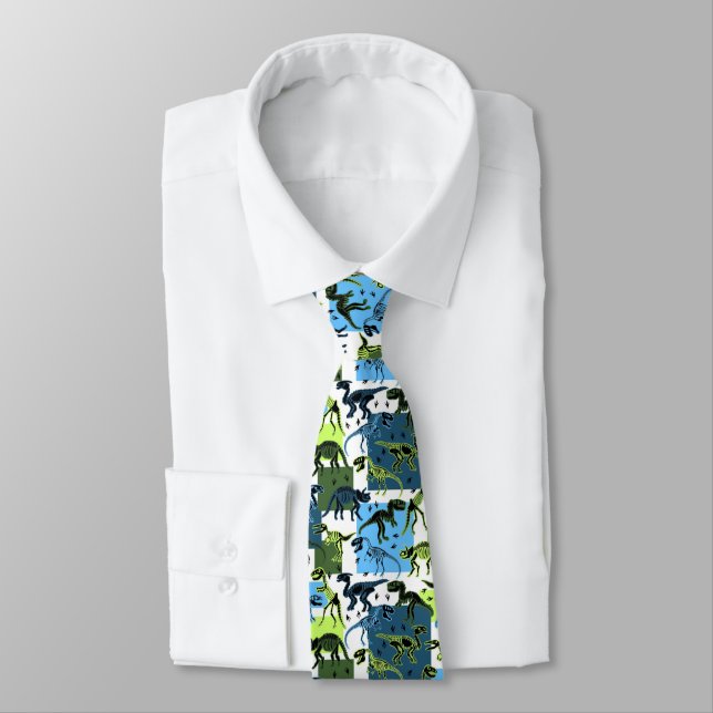 Dinosaurs Neck Tie (Tied)