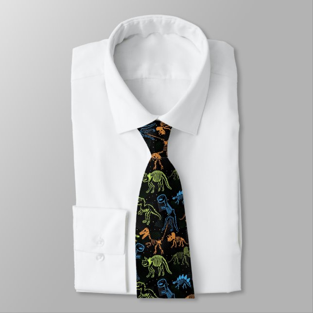 Dinosaurs Neck Tie (Tied)