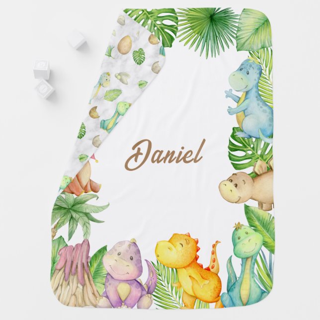 Dinosaurs Nursery Baby Blanket (In Situ)