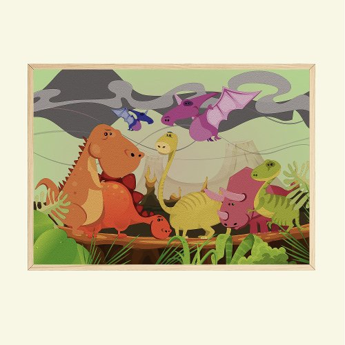 Dinosaurs Nursery Print Dinos Kids Room Poster