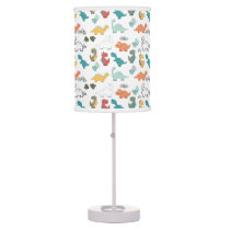 Dinosaurs on a White Background Table Lamp