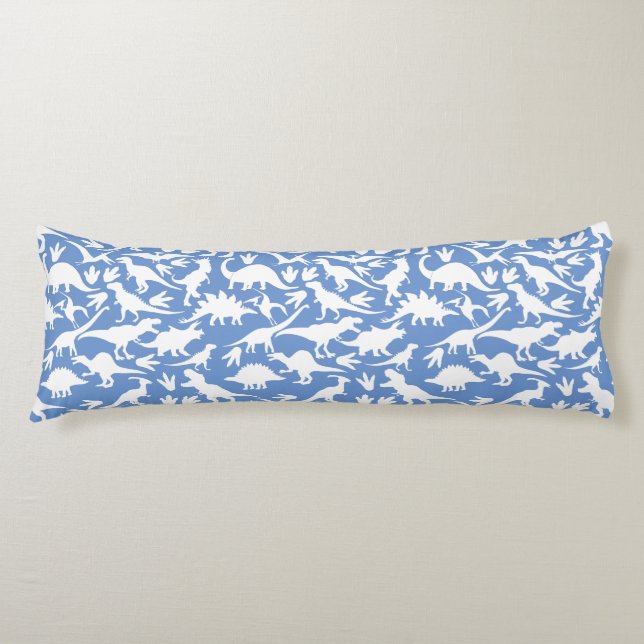 Dinosaurs pattern 01 w. LBlue BG Body Pillow (Front)
