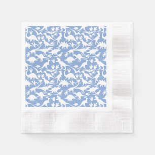 Dinosaurs pattern 01 w. LBlue BG Napkins