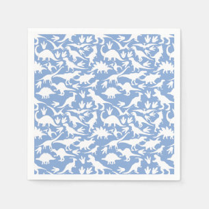 Dinosaurs pattern 01 w. LBlue BG Napkins