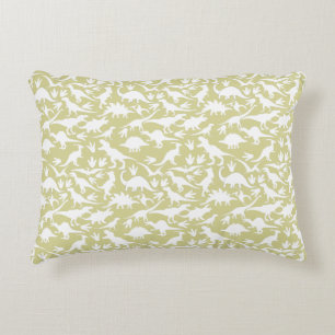 Dinosaurs pattern 01 w. Lyellow BG Accent Pillow