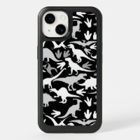 Dinosaurs pattern 01A Black BG