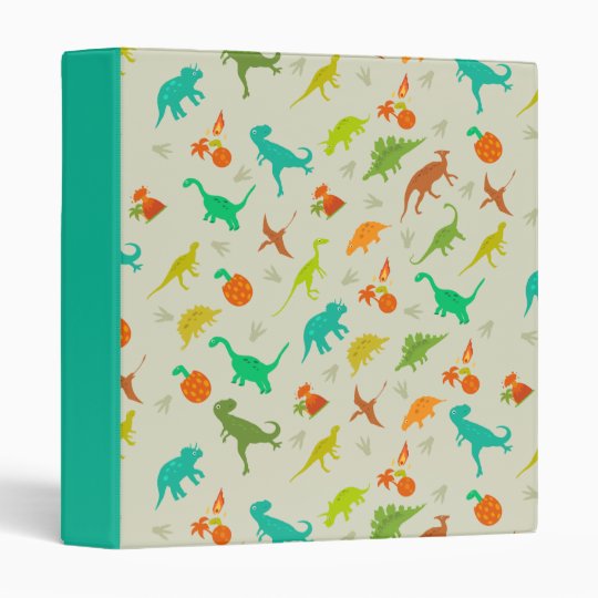 Dinosaurs Pattern 3 Ring Binder | Zazzle.com