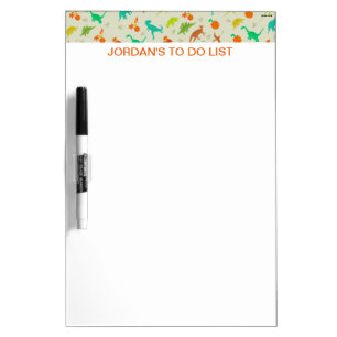 Dinosaurs Pattern Dry Erase Board