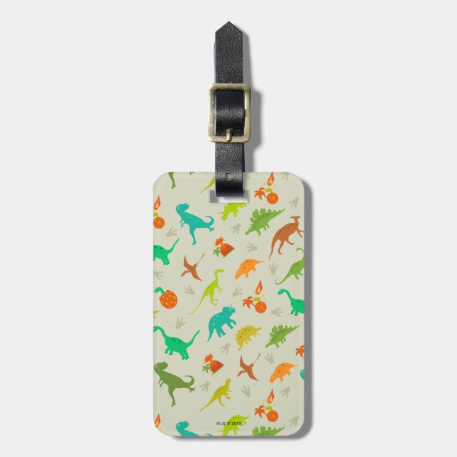 Dinosaurs Pattern Luggage Tag (Front Vertical)