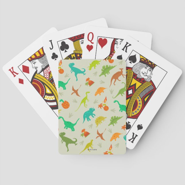 Dinosaurs Pattern Poker Cards (Back)