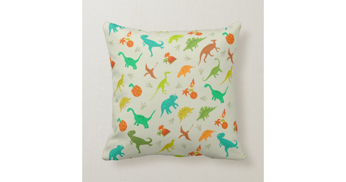 Dinosaurs Pattern Throw Pillow