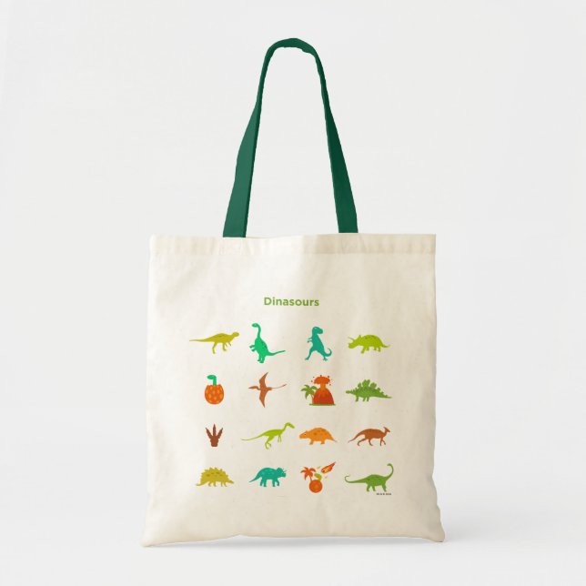 Dinosaurs Pattern Tote Bag (Front)